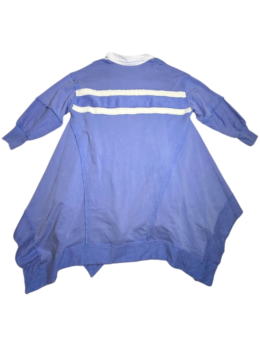 Free People Blair Sweatshirt Blue Varsity Polo Oversized Tunic XS NWT - Picture 12 of 14
